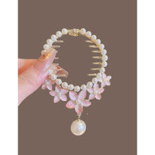 Load image into Gallery viewer, Elegant Tassel Hair Claw Rhinestone Pearl Flower Tassels Hair Clip Women Girl Ponytail Holder Hairpins Fringe Hair Accessories