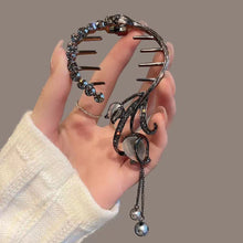 Load image into Gallery viewer, Elegant Tassel Hair Claw Rhinestone Pearl Flower Tassels Hair Clip Women Girl Ponytail Holder Hairpins Fringe Hair Accessories