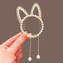Load image into Gallery viewer, Elegant Tassel Hair Claw Rhinestone Pearl Flower Tassels Hair Clip Women Girl Ponytail Holder Hairpins Fringe Hair Accessories