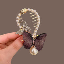 Load image into Gallery viewer, Elegant Tassel Hair Claw Rhinestone Pearl Flower Tassels Hair Clip Women Girl Ponytail Holder Hairpins Fringe Hair Accessories