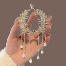 Load image into Gallery viewer, Elegant Tassel Hair Claw Rhinestone Pearl Flower Tassels Hair Clip Women Girl Ponytail Holder Hairpins Fringe Hair Accessories