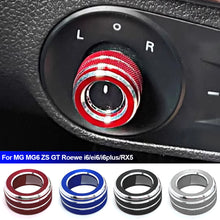 Load image into Gallery viewer, Car Rearview Mirror Knob Trim Cover Rotary Control Switch Decoration Aluminum Alloy Rings Adjustment For MG MG6 ZS GT Roewe i6/ei6/i6plus/RX5