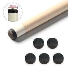 Load image into Gallery viewer, 5PCS 13MM High Hardness Cowhide Pool Cue Leather Tips For Black Eight Cue Nine Cue Billiard Accessories