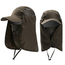 Load image into Gallery viewer, Summer Cool Sunblock Camouflage Hat With Detachable Hat Curtain and mask Outdoor Fishing Mountaineering Quick Drying Breathable UV Resistant Baseball Cap