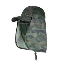 Load image into Gallery viewer, Summer Cool Sunblock Camouflage Hat With Detachable Hat Curtain and mask Outdoor Fishing Mountaineering Quick Drying Breathable UV Resistant Baseball Cap