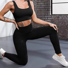 Load image into Gallery viewer, Thread Solid Color Yoga Pants Belly Lift Hip High Waist Tight Sports Pants Sweat Absorbent Breathable Sportswear