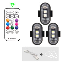 Load image into Gallery viewer, Magnets RGB Led Aircraft Strobe lights Motorcycle Lights LED Flash Position Wireless Light Aircraft Airplane Helicopter Warning Lights