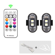 Load image into Gallery viewer, Magnets RGB Led Aircraft Strobe lights Motorcycle Lights LED Flash Position Wireless Light Aircraft Airplane Helicopter Warning Lights