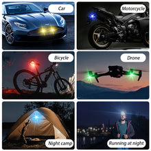 Load image into Gallery viewer, Magnets RGB Led Aircraft Strobe lights Motorcycle Lights LED Flash Position Wireless Light Aircraft Airplane Helicopter Warning Lights