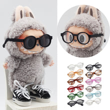 Load image into Gallery viewer, Labubu Glasses 6.5cm Cute Plastic Glasses for 15cm Labubu Macaron and 60cm BJD Dolls and 1/3 BJD Dolls Toy Glasses Accessories