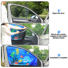Load image into Gallery viewer, Car Window Shades Mosquito Net Sun Cover Telescopic Magnetic Sunshade UV Protection Block Curtain