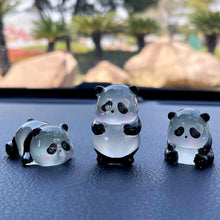 Load image into Gallery viewer, Car Rearview Mirror Decoration Center Console Small Luminous Panda Doll Resin Ornament Auto Interior Accessories