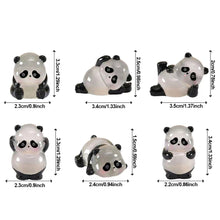Load image into Gallery viewer, Car Rearview Mirror Decoration Center Console Small Luminous Panda Doll Resin Ornament Auto Interior Accessories