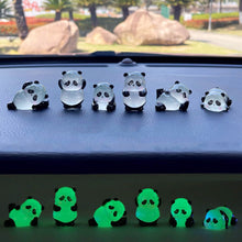 Load image into Gallery viewer, Car Rearview Mirror Decoration Center Console Small Luminous Panda Doll Resin Ornament Auto Interior Accessories
