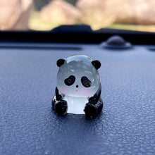 Load image into Gallery viewer, Car Rearview Mirror Decoration Center Console Small Luminous Panda Doll Resin Ornament Auto Interior Accessories