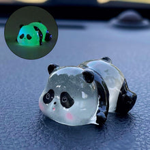Load image into Gallery viewer, Car Rearview Mirror Decoration Center Console Small Luminous Panda Doll Resin Ornament Auto Interior Accessories