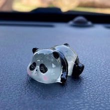 Load image into Gallery viewer, Car Rearview Mirror Decoration Center Console Small Luminous Panda Doll Resin Ornament Auto Interior Accessories