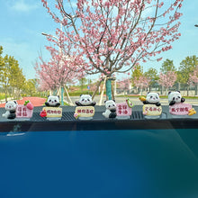 Load image into Gallery viewer, 6Pcs Car Rearview Mirror Decoration Center Console Resin Doll Ornament Small Cute Pandas Interior Accessories Bicycle Auto Ornament