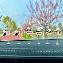 Load image into Gallery viewer, 6Pcs Car Rearview Mirror Decoration Center Console Resin Doll Ornament Small Cute Pandas Interior Accessories Bicycle Auto Ornament