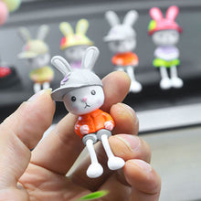 Load image into Gallery viewer, 4Pcs Cute Rabbit Car Interior Dashboard Ornaments Gifts Center Console Decoration Auto Accessories for Office Home Car