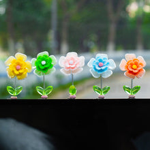 Load image into Gallery viewer, 5Pcs Car Interior Shaking Head Beautiful Daisy Flowers Ornament Decoration Shake Head Decor Double-sided Tape