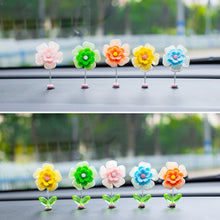 Load image into Gallery viewer, 5Pcs Car Interior Shaking Head Beautiful Daisy Flowers Ornament Decoration Shake Head Decor Double-sided Tape