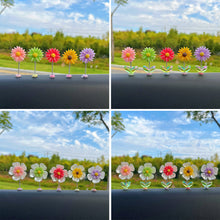 Load image into Gallery viewer, 5Pcs Cartoon Car Interior Shaking Head Sunflowers Ornament Decoration with Spring Shake Head Decor Double-sided Tape