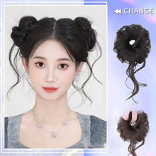 Load image into Gallery viewer, Double Marubo Head Wig Simulation Hair Fluffy and Lazy Lovely Blossom Head Pan Hair Wig Hair Rope