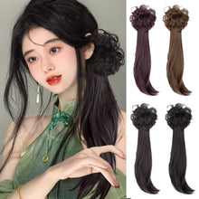Load image into Gallery viewer, Wig Women's Low Ponytail Grab Clip Wig Braid Natural Simulation Hair Elegant High Ponytail Wig Braid