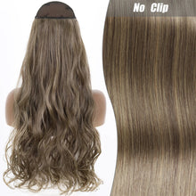Load image into Gallery viewer, Highlight dyeing Female Long Hair Synthetic Fiber Long Hair Wig False Hair Piece One Piece Seamless Simulation Hair Extensions