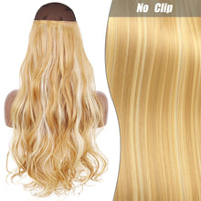 Load image into Gallery viewer, Highlight dyeing Female Long Hair Synthetic Fiber Long Hair Wig False Hair Piece One Piece Seamless Simulation Hair Extensions