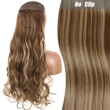 Load image into Gallery viewer, Highlight dyeing Female Long Hair Synthetic Fiber Long Hair Wig False Hair Piece One Piece Seamless Simulation Hair Extensions