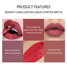 Load image into Gallery viewer, 5pcs/6pcs Matte Cream Mousse Lipstick Velvet Long Lasting Hydrating Lip Glaze Lipstick Korean Lip Makeup Cosmetic