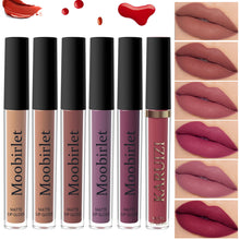 Load image into Gallery viewer, 5pcs/6pcs Matte Cream Mousse Lipstick Velvet Long Lasting Hydrating Lip Glaze Lipstick Korean Lip Makeup Cosmetic