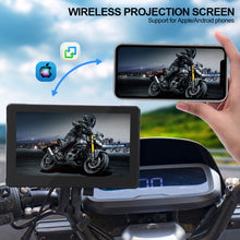 Load image into Gallery viewer, 7 Inch Motorcycle Navigation IPS GPS Wireless Apple Carplay Android Auto Motorcycle BT IP67 Waterproof Touch Screen Display