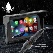 Load image into Gallery viewer, 5" Screen Motorcycle Navigation GPS Wireless Apple Carplay Android Auto Motorcycle BT IP67 Waterproof Touch Screen Display