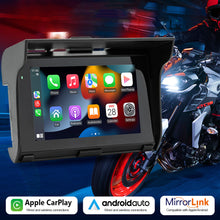 Load image into Gallery viewer, 5" Screen Motorcycle Navigation GPS Wireless Apple Carplay Android Auto Motorcycle BT IP67 Waterproof Touch Screen Display