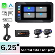 Load image into Gallery viewer, 6.25" Motorcycle CarPlay Motorcycle Navigation Screen Dual Bluetooth Wireless CarPlay Android Auto IP65 Waterproof 1200nit