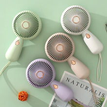 Load image into Gallery viewer, Mini Handheld Small Fan Portable Night Light Silent Office Desk Student On Dormitory Charging Outdoor Hand Holding Fan Small