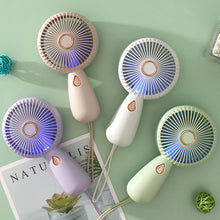 Load image into Gallery viewer, Mini Handheld Small Fan Portable Night Light Silent Office Desk Student On Dormitory Charging Outdoor Hand Holding Fan Small