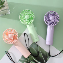 Load image into Gallery viewer, Mini Handheld Small Fan Portable Silent Office Desk Student On Dormitory Charging Outdoor Hand Holding Fan Small