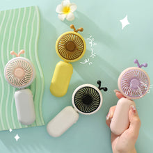 Load image into Gallery viewer, Cute Handheld Small Fan Portable Silent Office Desk Student On Dormitory Charging Outdoor Hand Holding Fan Small