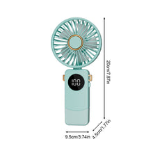 Load image into Gallery viewer, 1Pc 1200mAh USB Rechargeable Fan Portable Handheld Fold Office Desktop Folding Electric Digital Fan with Base Wind Cooling Fan