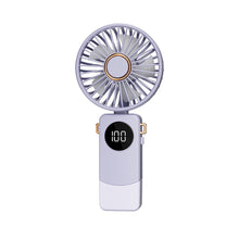 Load image into Gallery viewer, 1Pc 1200mAh USB Rechargeable Fan Portable Handheld Fold Office Desktop Folding Electric Digital Fan with Base Wind Cooling Fan