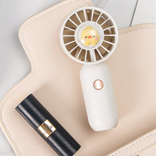 Load image into Gallery viewer, 1Pc Cartoon Small Fan Desktop Cute Mini Handheld Fan With USB Rechargeable Summer Cooling Portable Fan