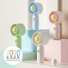 Load image into Gallery viewer, 1Pc Cartoon Small Fan Desktop Cute Mini Handheld Fan With USB Rechargeable Summer Cooling Portable Fan