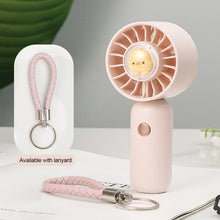 Load image into Gallery viewer, 1Pc Cartoon Small Fan Desktop Cute Mini Handheld Fan With USB Rechargeable Summer Cooling Portable Fan