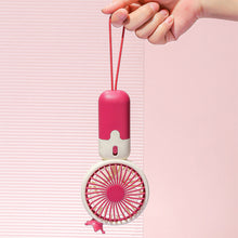 Load image into Gallery viewer, 1Pc Cartoon Small Fan Desktop Cute Mini Handheld Fan With USB Rechargeable Summer Cooling Portable Fan