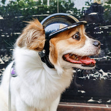 Load image into Gallery viewer, Pet Dogs Helmet Safety Cap For Motorcycle Black Plastic Ridding Cap Pets Dog Cats Protect Supplies Puppy Dog Cool Accessories