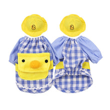 Load image into Gallery viewer, Pet Dog Kindergarten Clothes Puppy Cute Yellow Duck Plaid T-shirt with Hat Teddy Bichon Pomeranian Small Dog Cat Clothing Coat